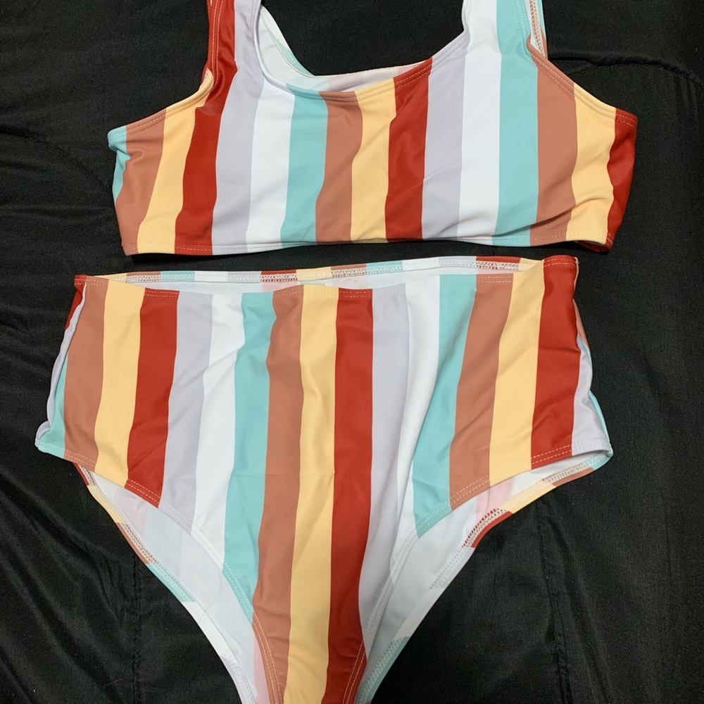 Brand new striped Shein bikini